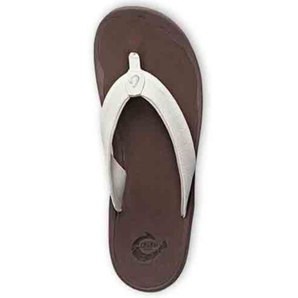 EUC OluKai Ohana Water Friendly Flip Flop Sandals, Java/Off White, Sz 7 - Picture 1 of 8